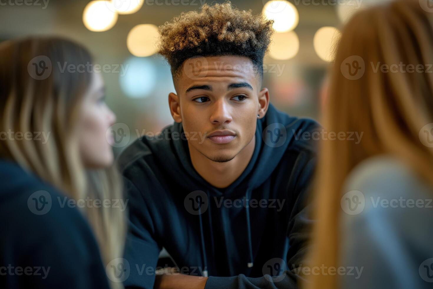 Focus on connection during group therapy session photo