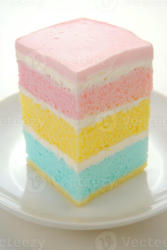 A piece of cake on a plate photo