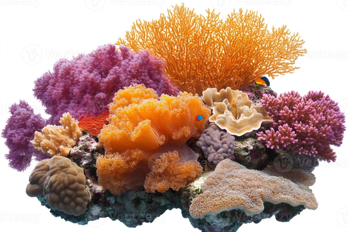Colorful coral reef thriving in a pristine underwater environment photo