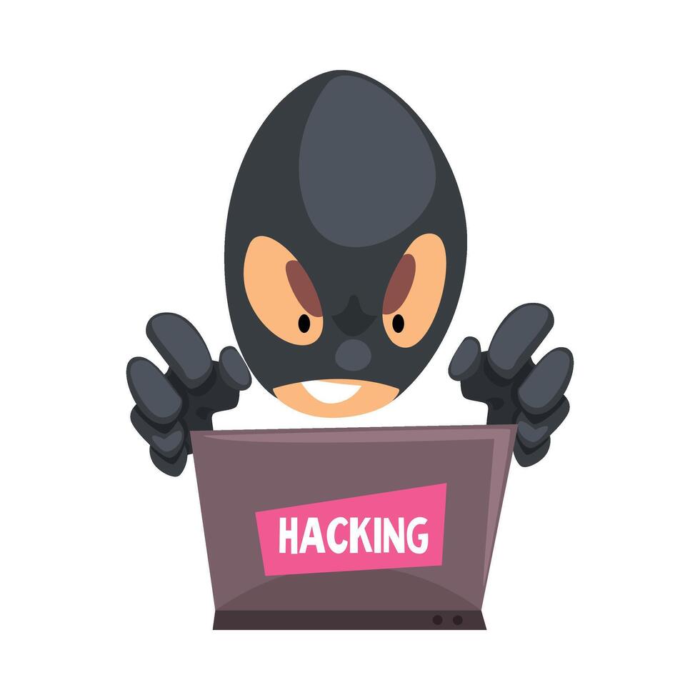 Personal Information Theft Illustration. Digital Privacy and Data Storage vector