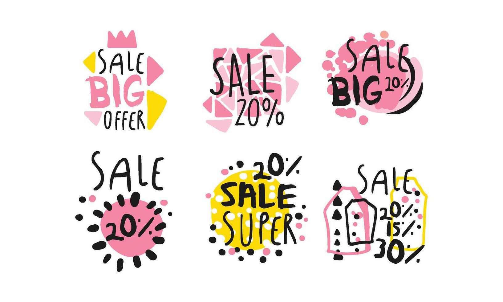 Sale Labels and Badges Design Set vector