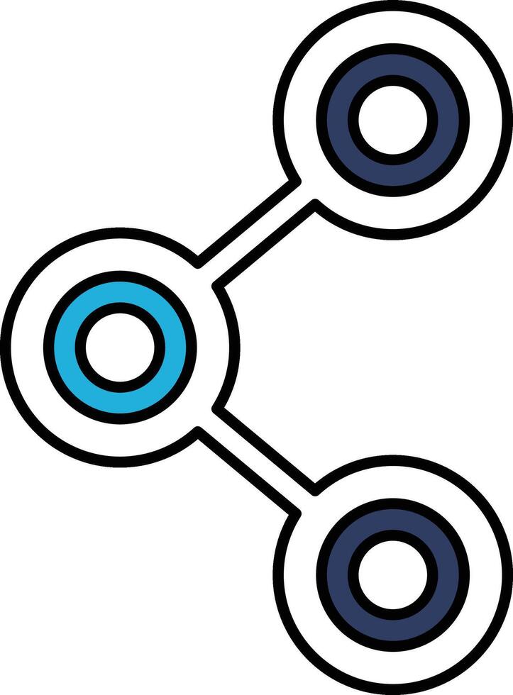 A blue and white circle with a blue circle in the middle vector