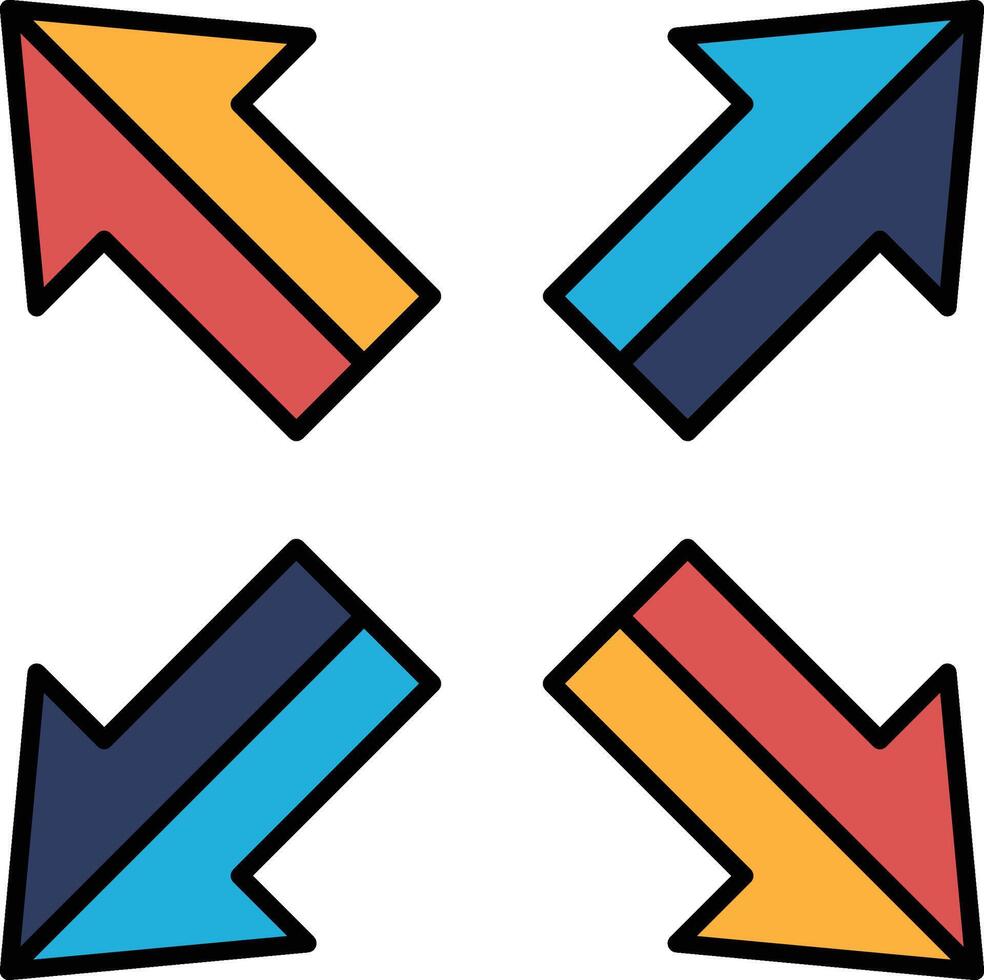 arrows pointing in different directions vector
