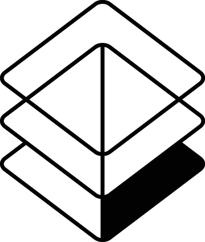 A pyramid made of squares vector