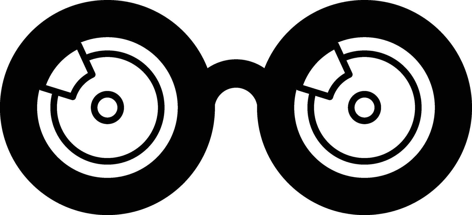 pair of glasses with a iris vector