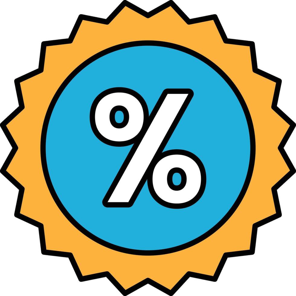 A blue and orange circle with a white dot in the middle and a slash through it vector