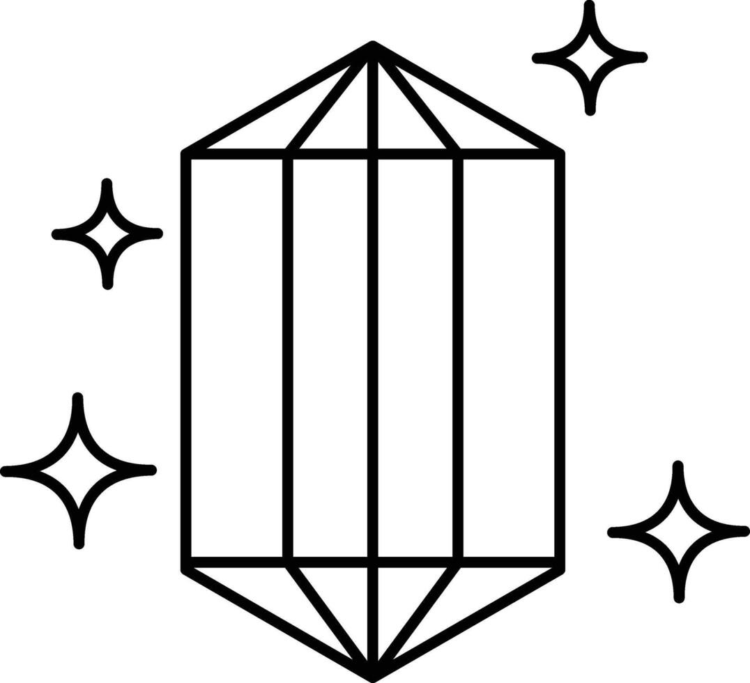 diamond with a star on top vector