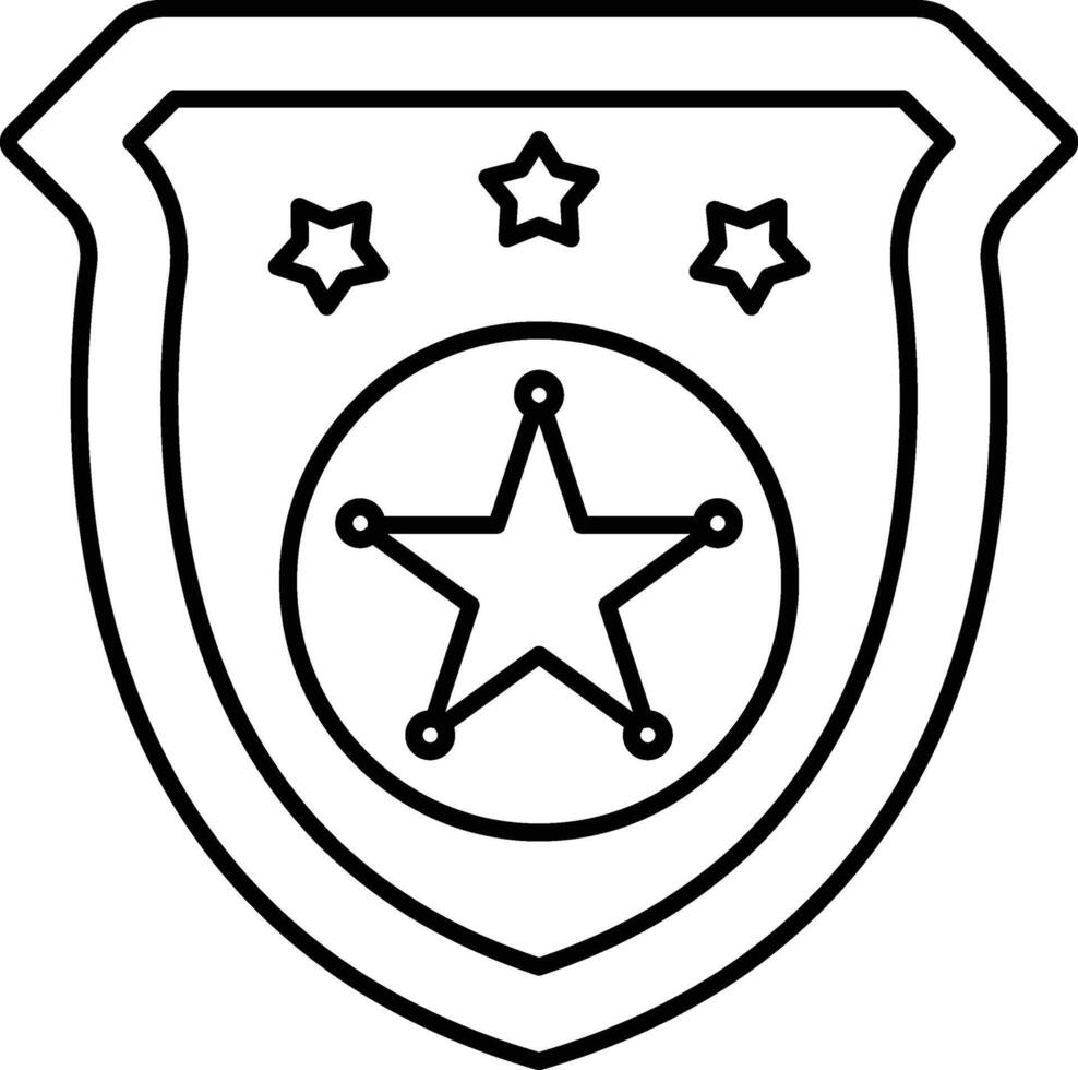 badge with a star and three stars on it vector