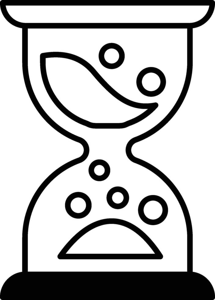 white hourglass with a top and a base vector