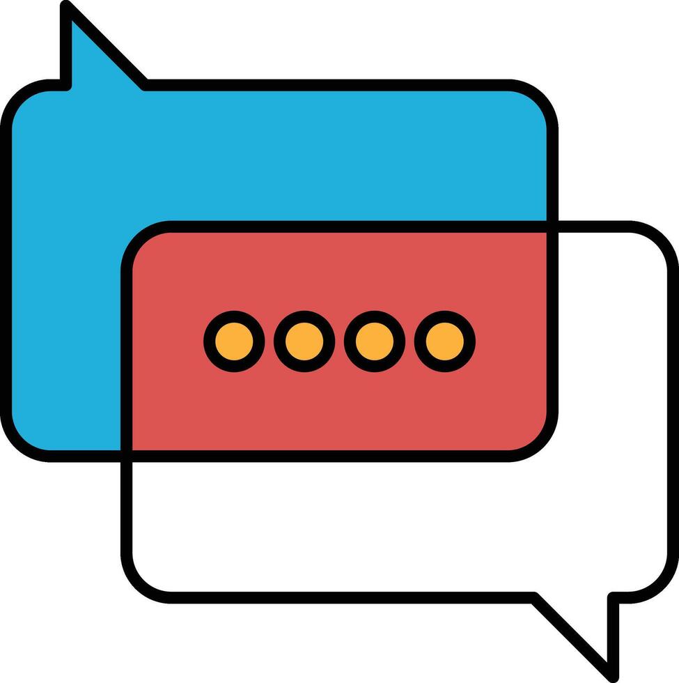 Two blue and red circles with a red dot in the middle vector
