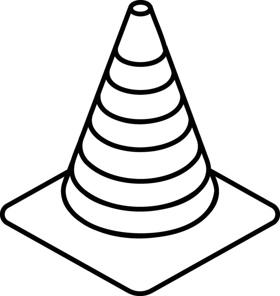 cone with a white stripe on it vector