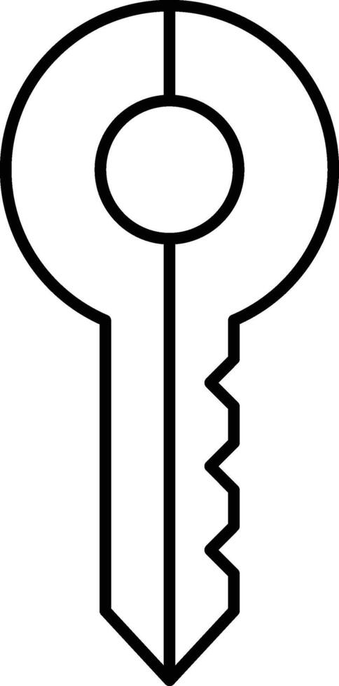 Illustration in the concept of A key in line art style vector