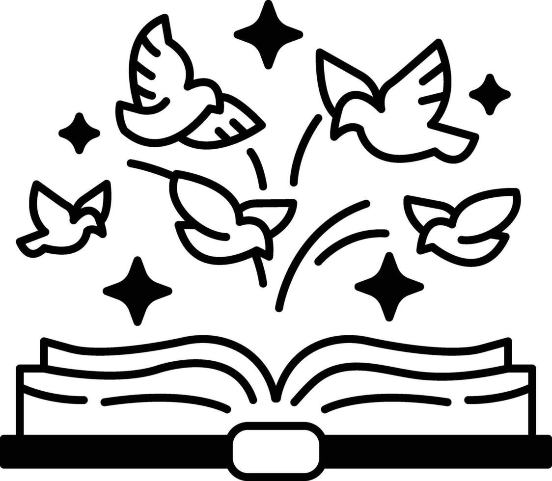 book with a cover and a white spine vector