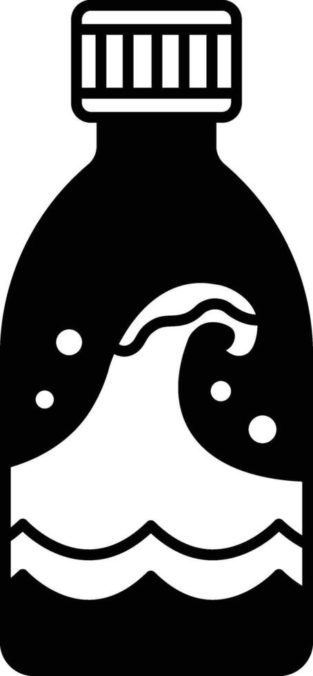bottle of water with a wave on the side vector