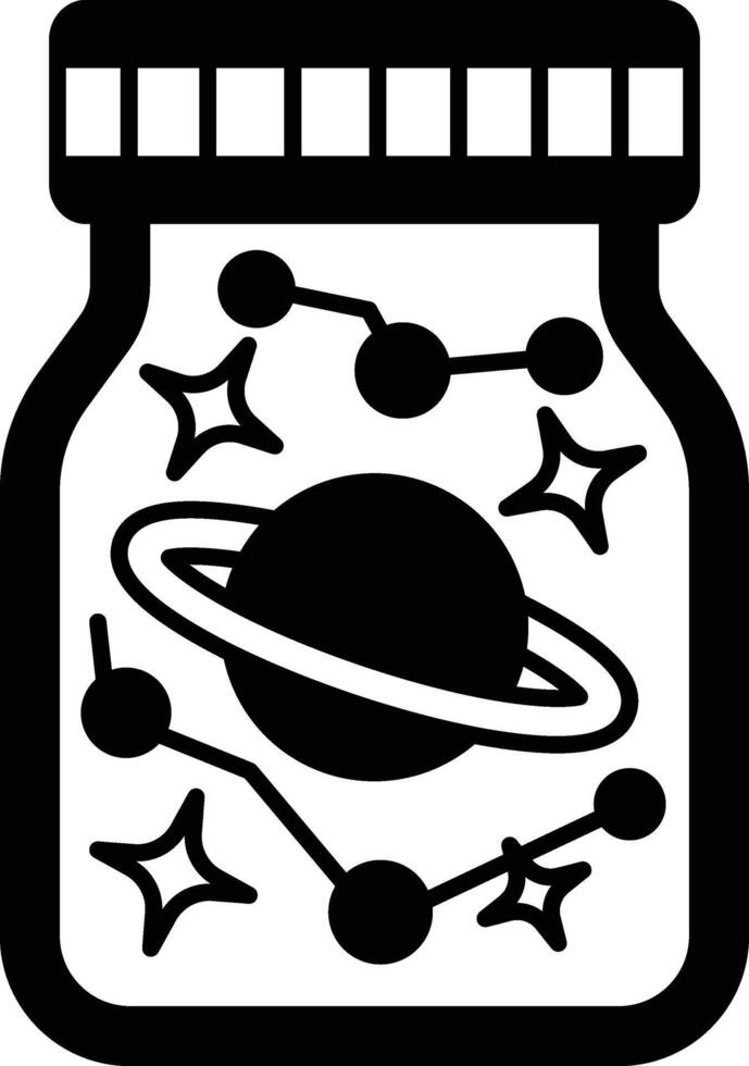 jar with a planet inside vector