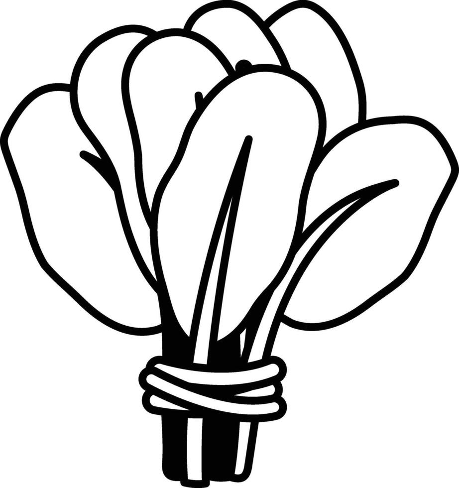bunch of leaves are tied together vector