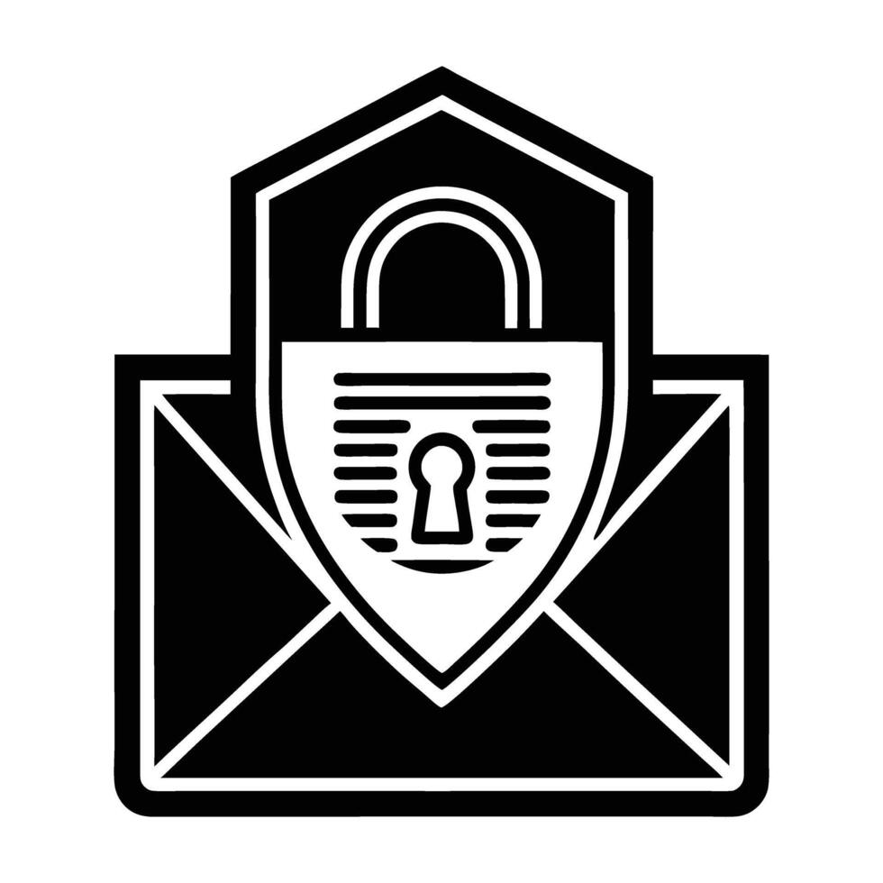Secure email featuring biometric authentication for robust user verification today vector