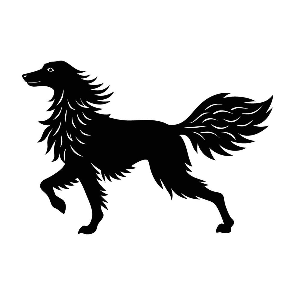 Lively Irish Setter Sprinting with Flowing Long Fur on Open Grounds vector