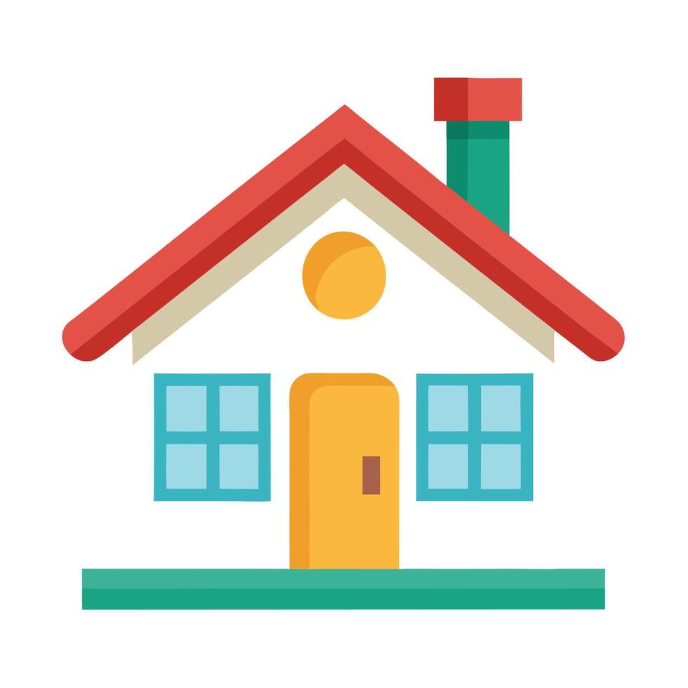 Elegant Simple Clean Home Icon with a Flat Design and Isolated Background vector