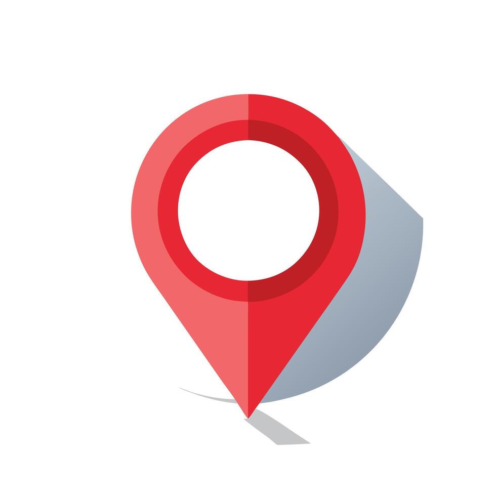 Modern Location Pin Icon with a Destination Marker and Isolated Background vector