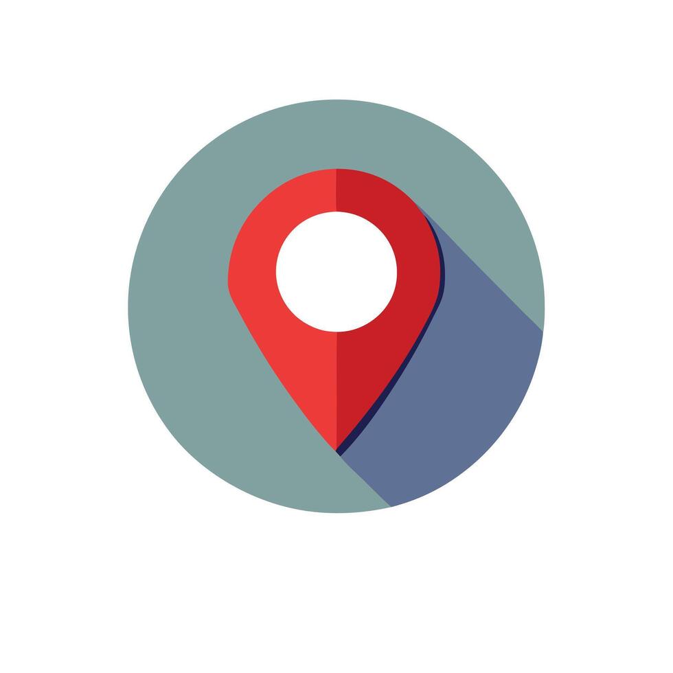 Elegant Location Pin Icon with a Destination Marker and Isolated Background vector