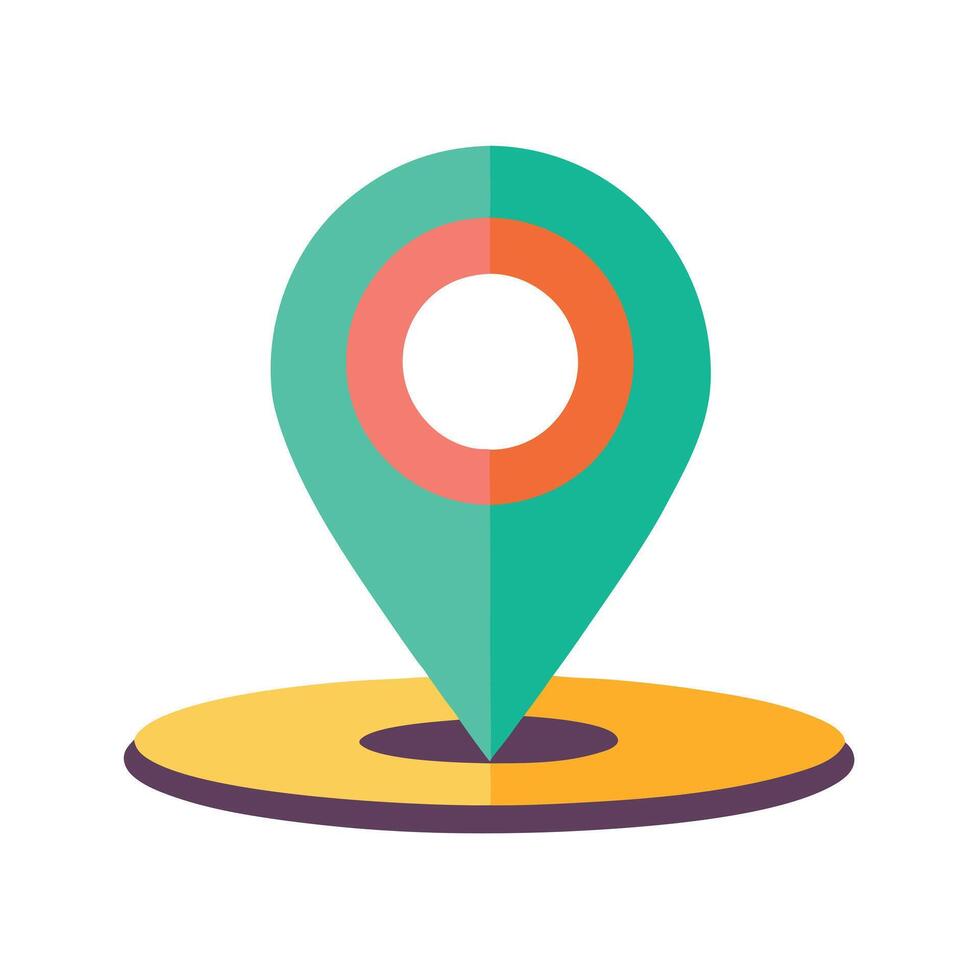 A location marker icon on a white background vector