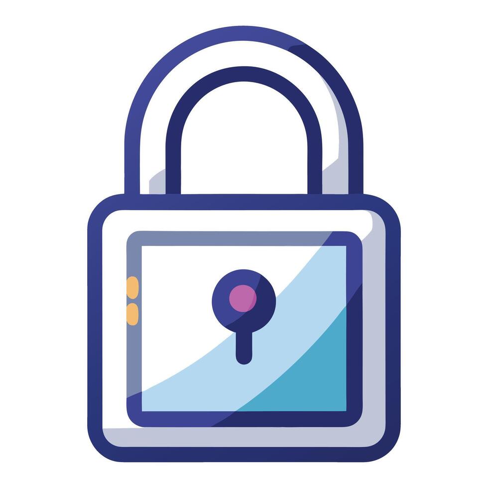 Modern Secure Lock Icon with a Modern Design and Isolated Background vector
