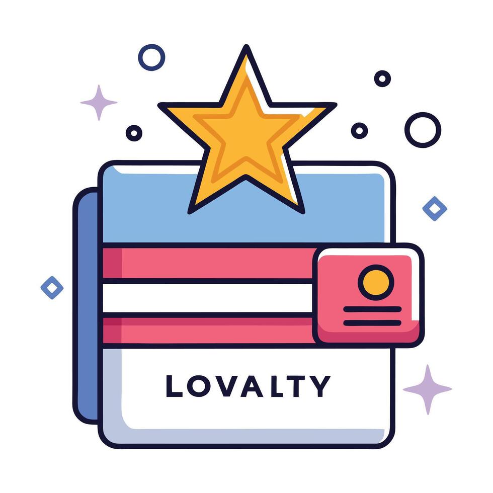 Elegant Card Icon with a Reward Star and Isolated Background vector