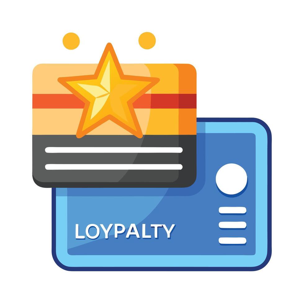 Card Icon with a Reward Star and Isolated Background vector