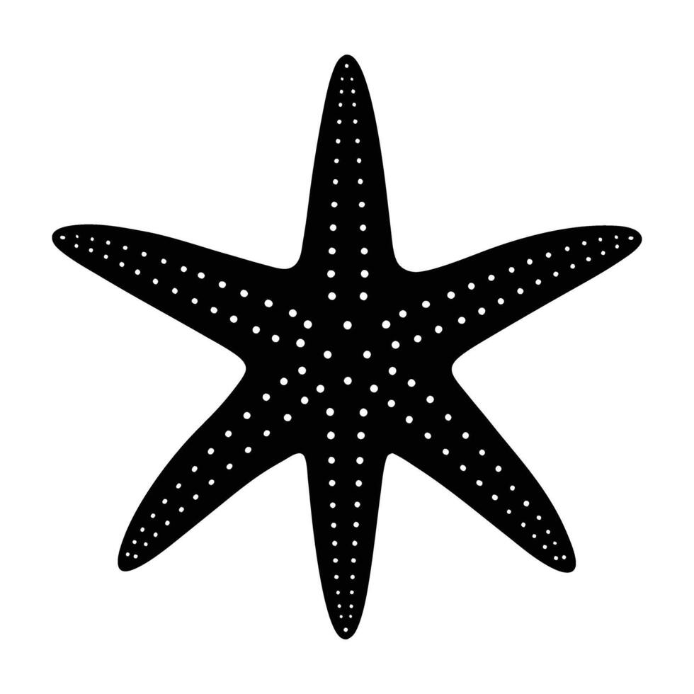 Starfish lying flat with gently curved arms showcasing serene marine elegance vector