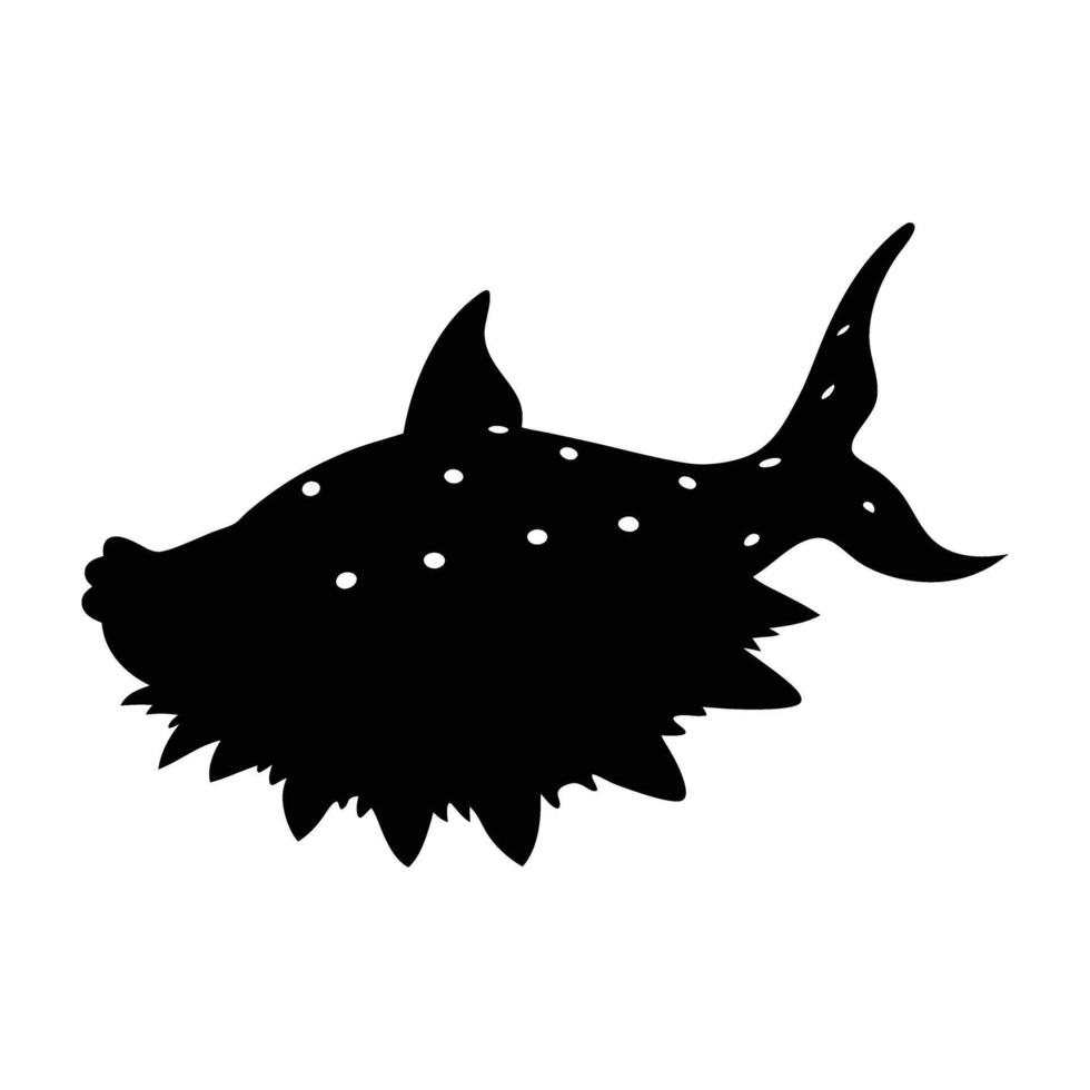 Elegant Wobbegong Shark Blending into the Ocean Floor with Natural Camouflage vector