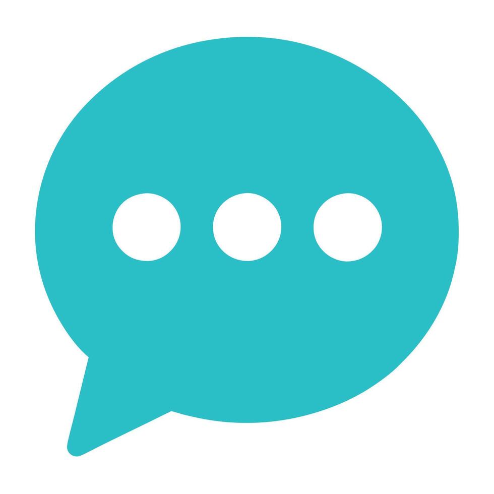 Elegant Simple Message Bubble Icon and Isolated Background vector