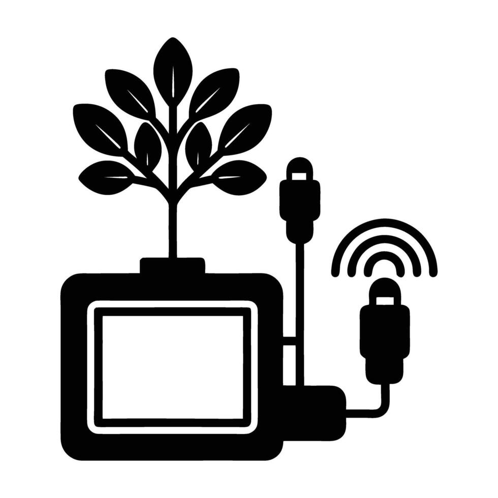 Smart irrigation system controller with intuitive interface for efficient garden watering vector