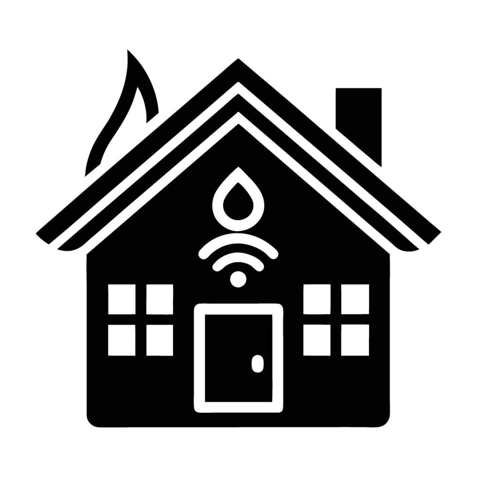 Smart home leak detector sensor in white for reliable water damage prevention vector
