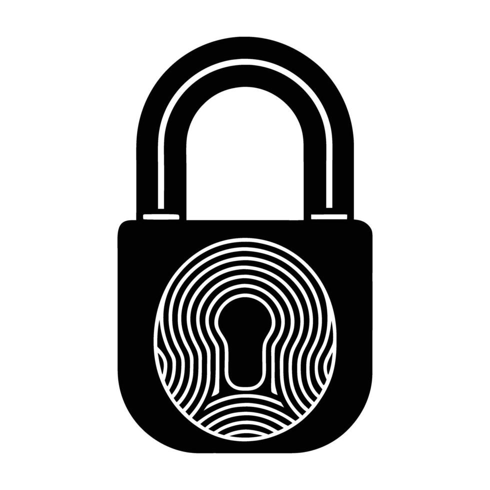 Smart lock with fingerprint sensor for enhanced biometric security and ease vector