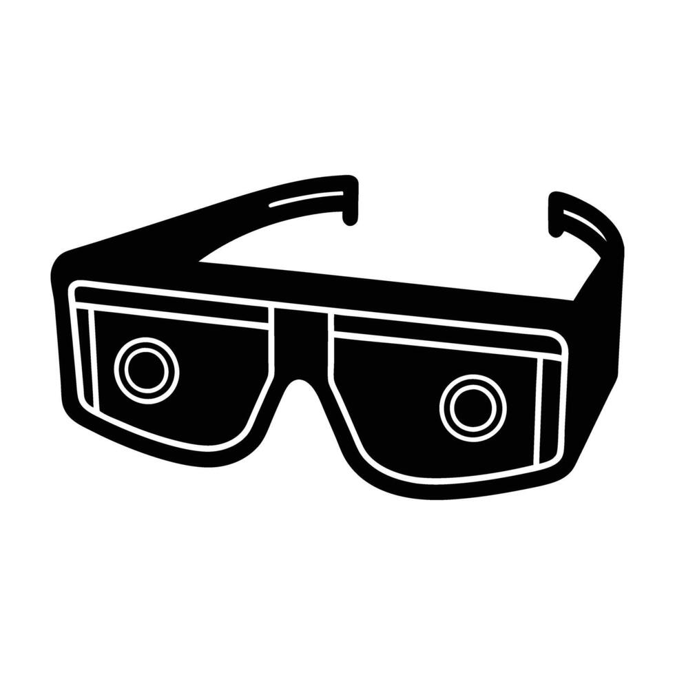 Smart glasses with integrated camera for handsfree live recording and sharing vector