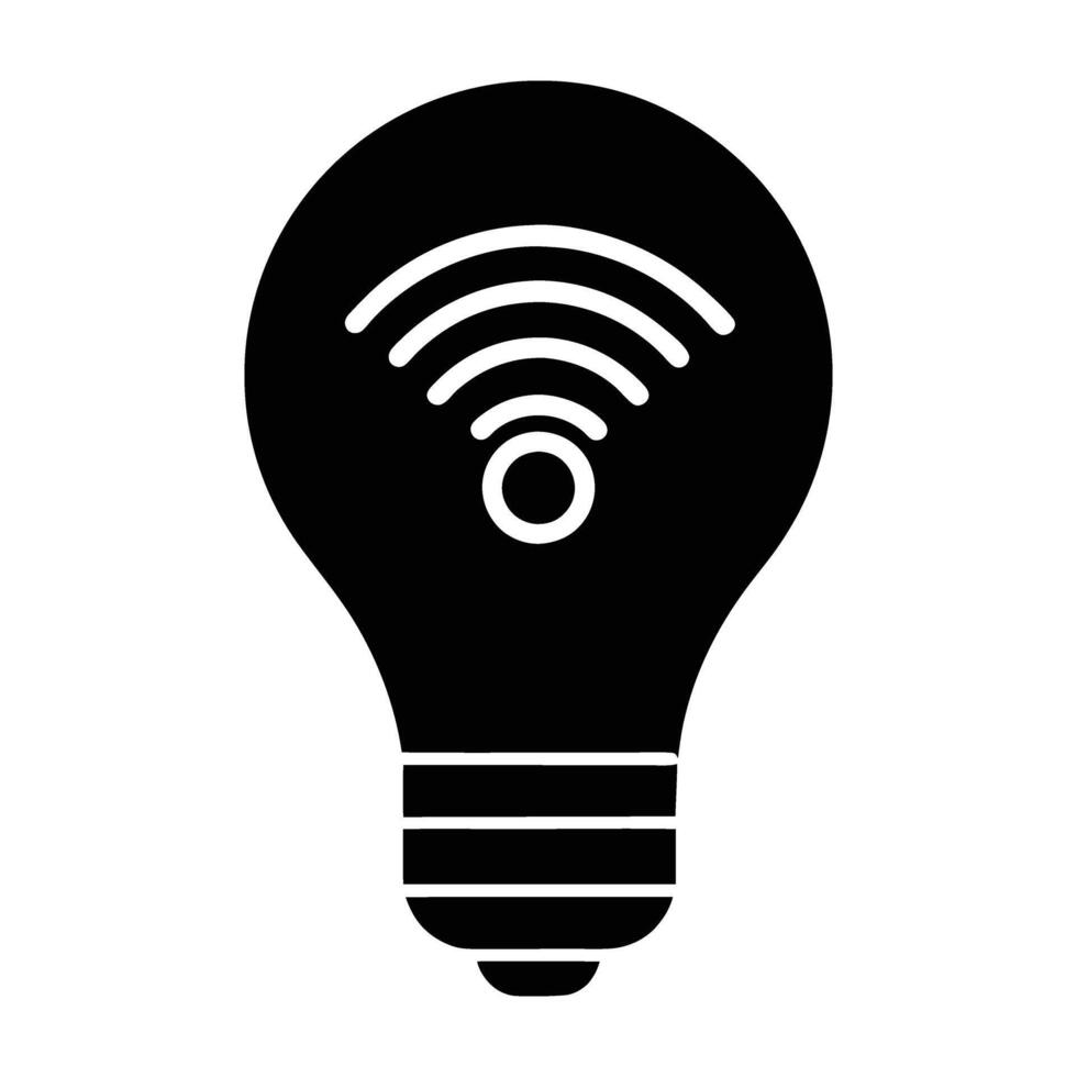 Smart light bulb featuring wireless control for modern efficient home lighting vector