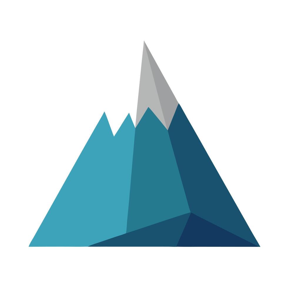 Modern Simple Triangular Mountain Peak Icon and Isolated Background vector