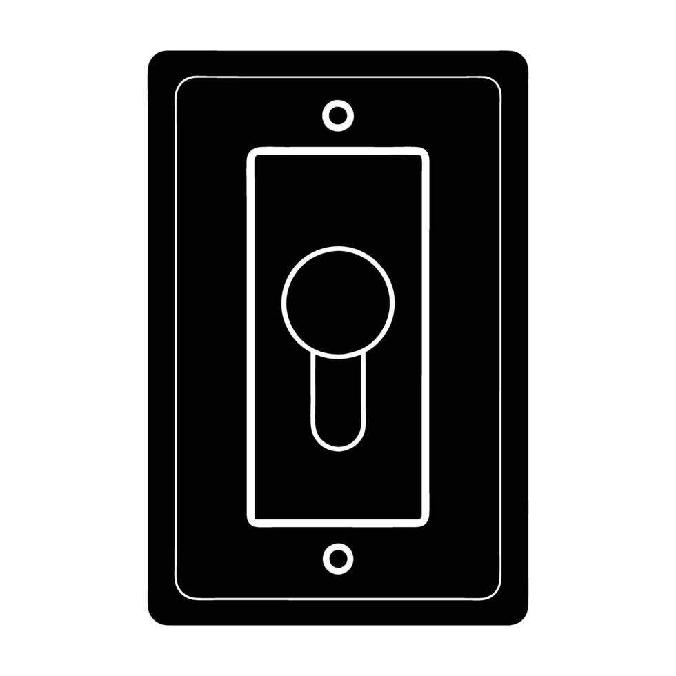 Voice-Controlled Smart Light Switch Displayed in a Sleek Silhouette Design vector