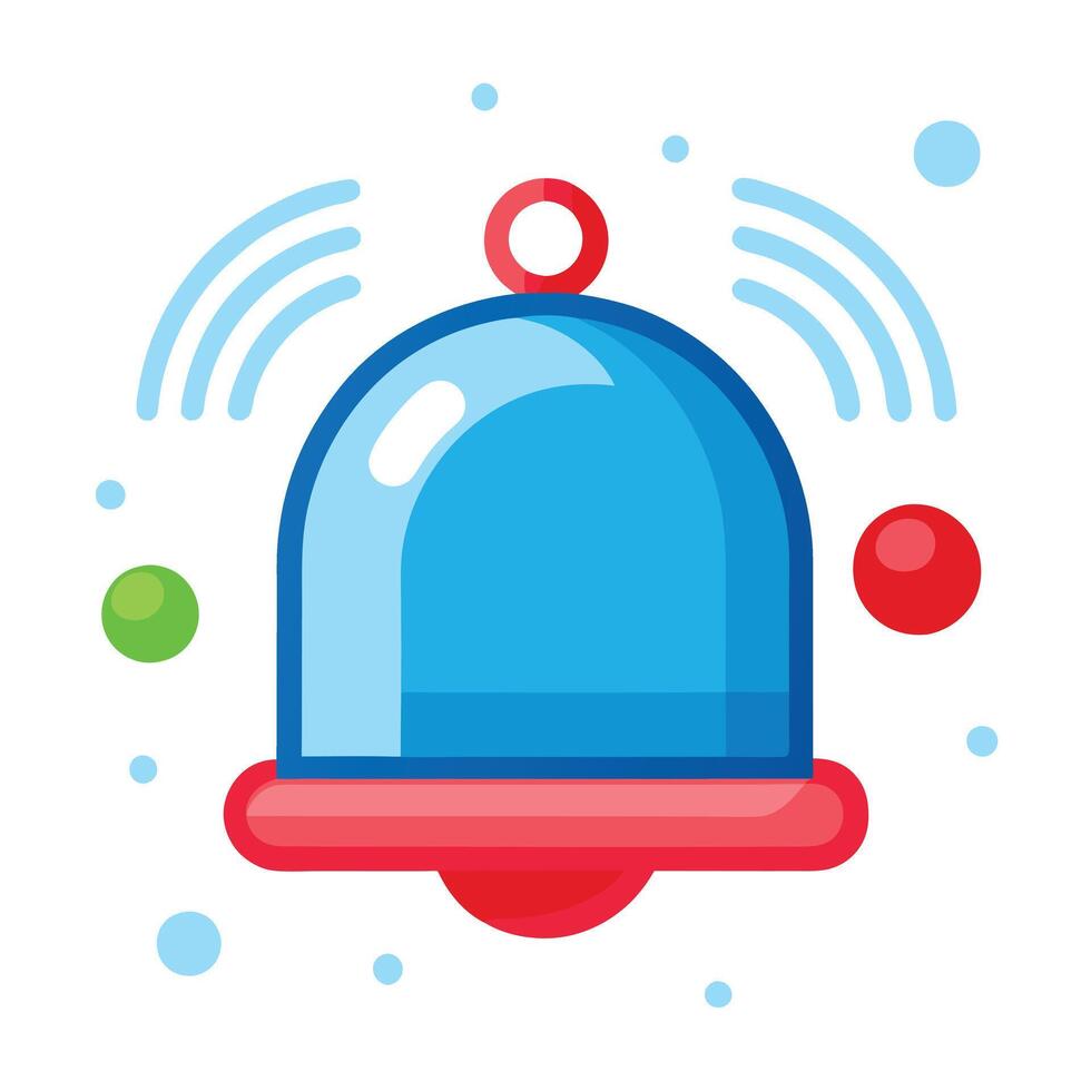Modern Notification Bell Icon with a Ring and Isolated Background vector