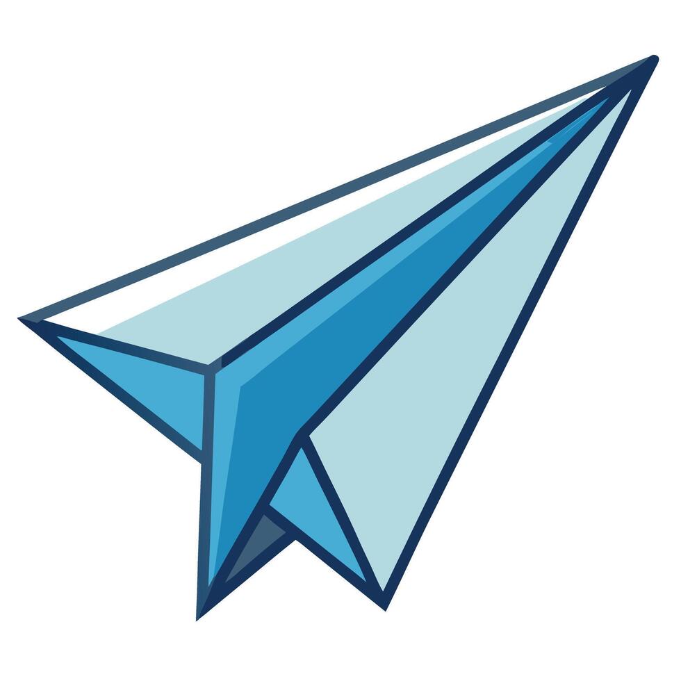 Elegant Paper Plane Icon in Flight and Isolated Background vector