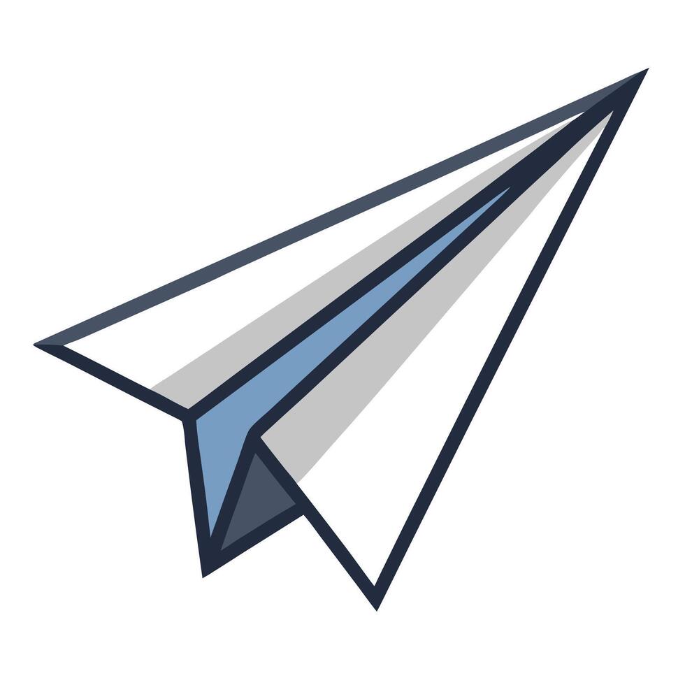 Paper Plane Icon in Flight and Isolated Background vector
