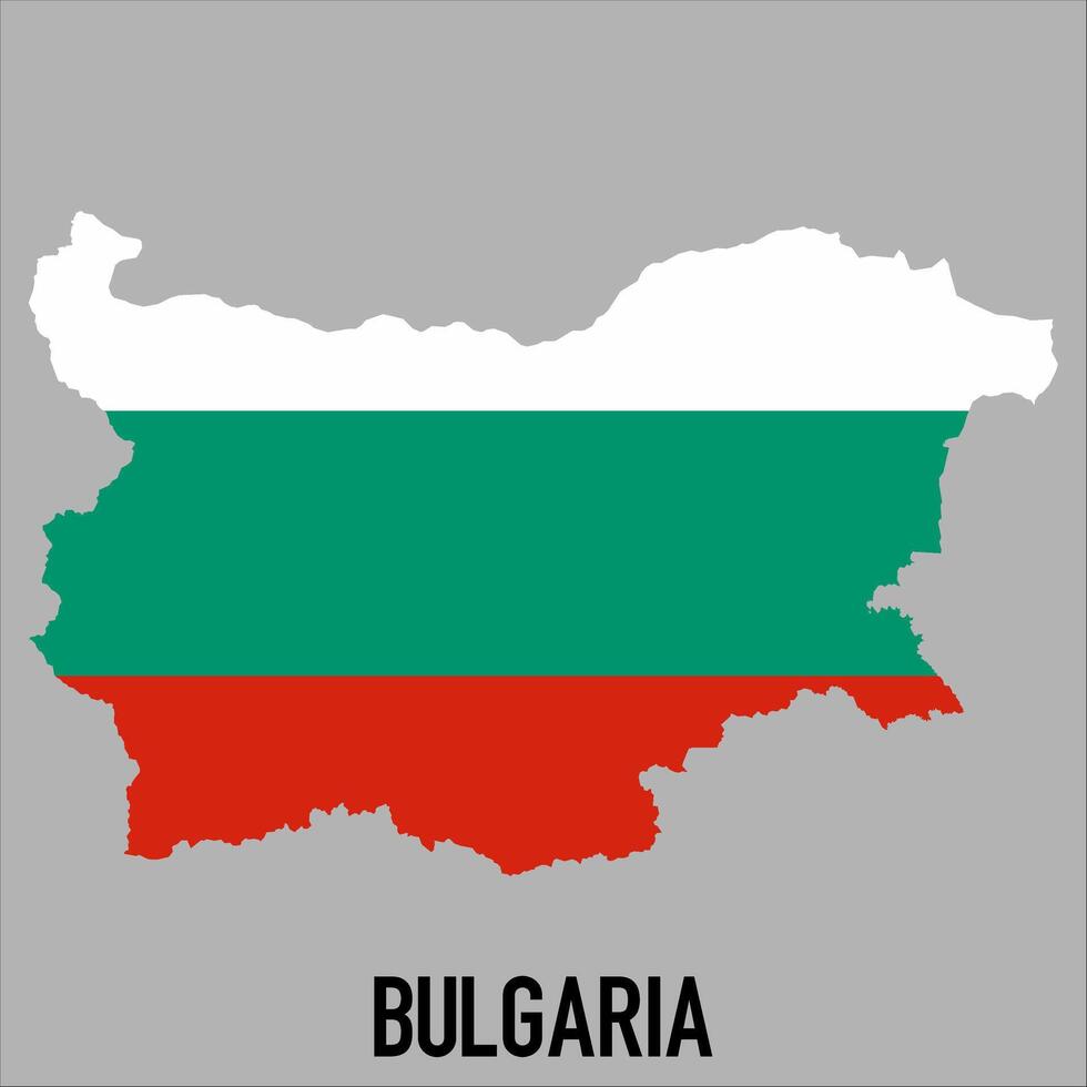 Bulgaria map with flag, Map illustration vector