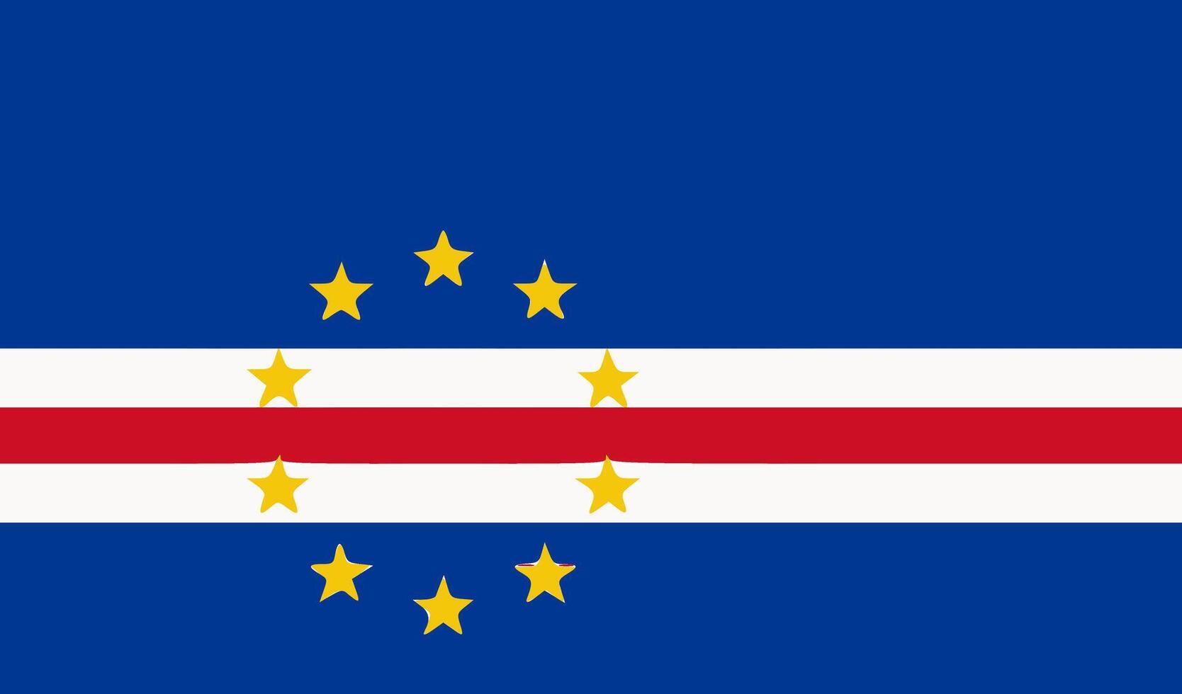 Cabo Verde flag. Accurate dimensions and official colors. This file is suitable for digital editing and printing of any size. vector