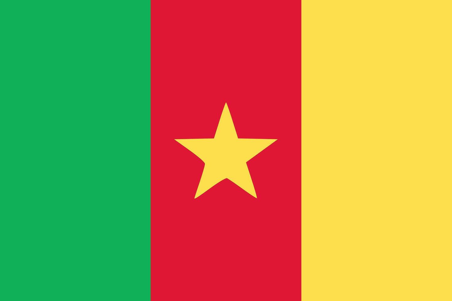 Cameroon flag. Accurate dimensions and official colors. This file is suitable for digital editing and printing of any size. vector