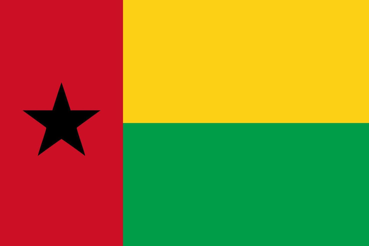 Guinea Bissau flag. Accurate dimensions and official colors. This file is suitable for digital editing and printing of any size. vector