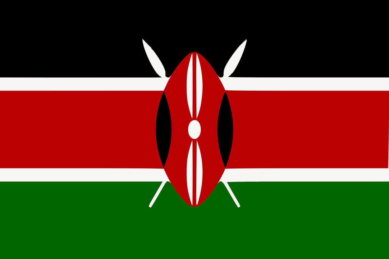 Kenya flag. Accurate dimensions and official colors. This file is suitable for digital editing and printing of any size. vector