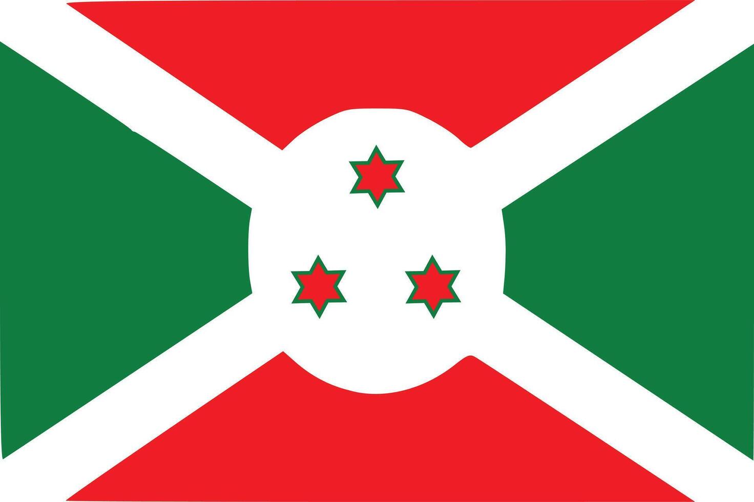 Burundi flag. Accurate dimensions and official colors. This file is suitable for digital editing and printing of any size. vector