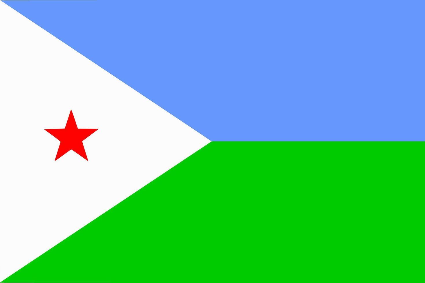 Djibouti flag. Accurate dimensions and official colors. This file is suitable for digital editing and printing of any size. vector