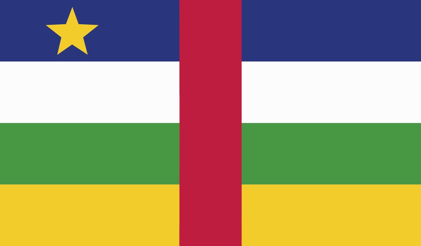 Central African Republic flag. Accurate dimensions and official colors. This file is suitable for digital editing and printing of any size. vector